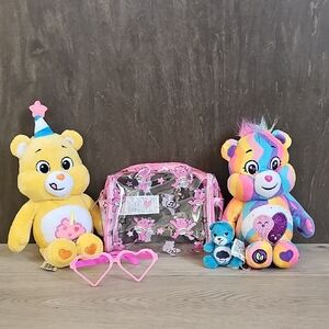 Care Bears‎ Plush & Makeup / Pencil Case Lot